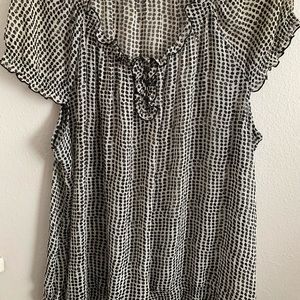 EUC AVENUE Sheer Dot Top 26/28